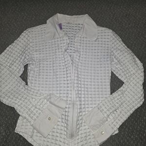 Vintage Rayure Paris Zip Up Blouse